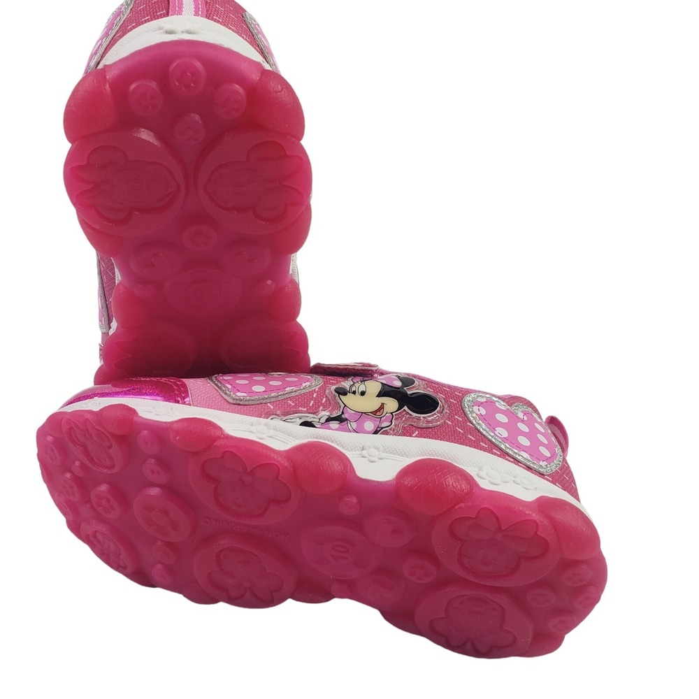 Disney Girls' Minnie Mouse Shoes LED Light Up Shoes Pink Size 8 (16 Cent) New - Picture 9 of 16